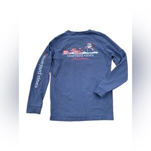 Vineyard Vines Blue Long Sleeve Kids Tee